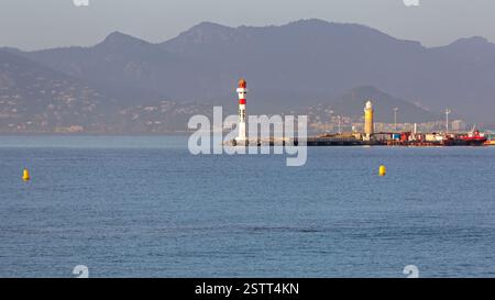 Leuchtturm Cannes Stockfoto