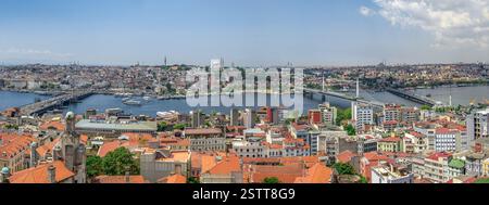 Top Panoramablick auf Istanbul Stadt in der Türkei Stockfoto