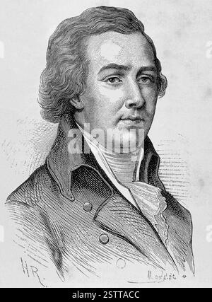 William Pitt, 1. Earl of Chatham (1708–1778). Britischer Staatsmann der Whig-Gruppe. Gravur. 19. Jahrhundert. Stockfoto