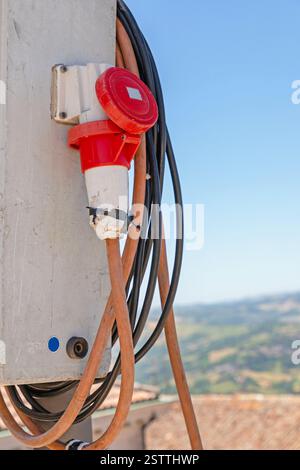 Steckverbinder Für Elektrokabel Stockfoto