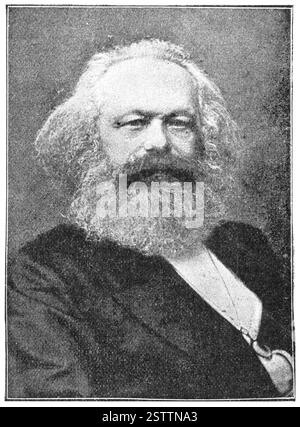 Porträt von Karl Marx - einem deutschen Philosophen, Ökonomen, Historiker, Soziologen, Politiktheoretiker Stockfoto