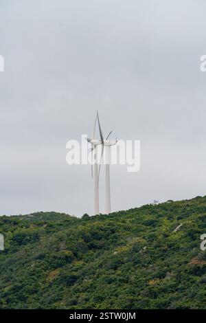 Die Windmühle auf dem Hügel Stockfoto