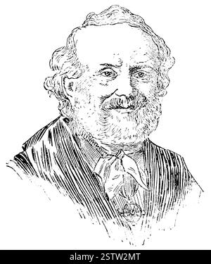 Porträt Wilhelm Eduard Weber - ein deutscher Physiker. Stockfoto