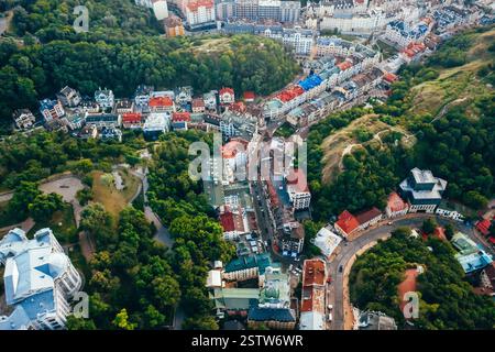 Luftpanoramic Blick auf die Andreevsky Abstieg Stockfoto