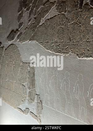 Hieroglyphen im Grab KV8 Merenptah im Tal der Könige, Luxor, Ägypten Stockfoto