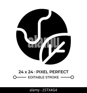 Symbol für umweltfreundliche Glyph-ui Stock Vektor
