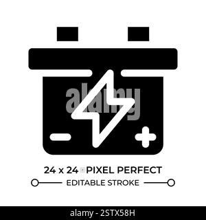 Symbol für die grafische benutzeroberfläche der Autobatterie Stock Vektor