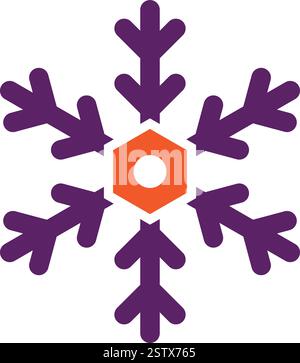 Schneeflocken-Vektor-Symbol Design-Illustration Stock Vektor