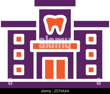 Dentalklinik Vektor Icon Design Illustration Stock Vektor