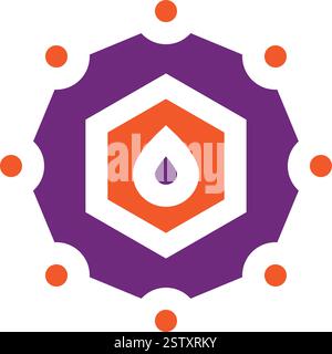 Benzol-Vektor-Symbol Entwurfsillustration Stock Vektor