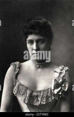 Porträt von Lillie Langtry (1853–1929) (* Emilie Charlotte le Breton), einzige Tochter des Dekanats von Jersey, wurde sie als Jersey Lily bezeichnet Stockfoto