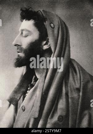 Porträt von Johnson Forbes-Robertson (1853–1937) englischer Schauspieler-Manager - Historisches Dokument, Fotograf unbekannt Stockfoto