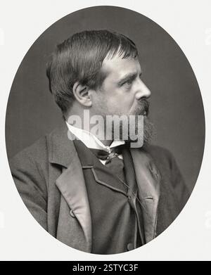 Porträt von Lawrence Alma-Tadema (1836–1912) in den Niederlanden geborener britischer Maler - Historisches Dokument, Fotograf unbekannt Stockfoto