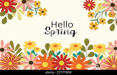 Hallo Frühling Hintergrund Stock Vektor