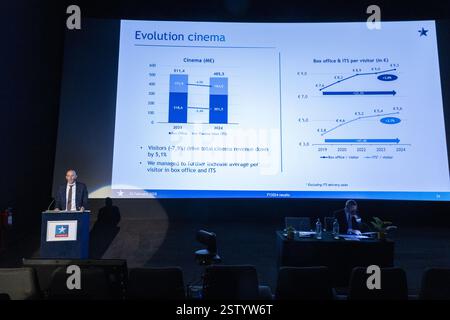 Brüssel, Belgien Februar 2025. Pieter Jan Sonck wurde während einer Pressekonferenz von Kinepolis zur Vorstellung der Ergebnisse des Jahres 2024 am Donnerstag, den 20. Februar 2025 in Brüssel vorgestellt. BELGA FOTO NICOLAS MAETERLINCK Credit: Belga News Agency/Alamy Live News Stockfoto