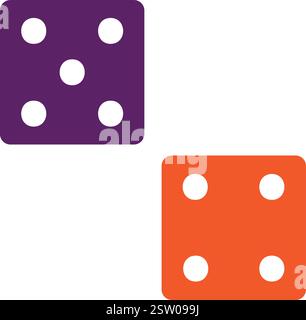Dices Vector Icon Design Illustration Stock Vektor
