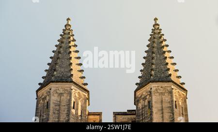 Über Port de Champeaux im Papstpalais in Avignon, Frankreich Stockfoto