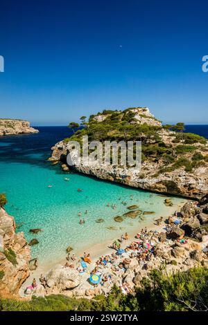Cala de Es Moro, Santaniy, Mallorca, Balearen, Spanien, Europa. Stockfoto