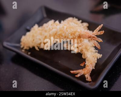 Frittierte Garnelen Tempura, traditionelles japanisches Essen Stockfoto