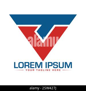 VT Letter Logodesign Stock Vektor