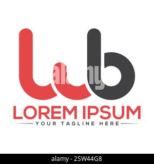 Logodesign mit WB-Letter Stock Vektor