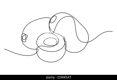 Durchgehende einzeilige Art von Jamun Fruit Stock Vektor