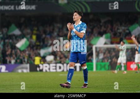 Tsuyoshi Watanabe (KAA Gent) während des UEFA Conference League-Spiels zwischen Real Betis und KAA Gent am 20. Februar 2025 in Sevilla Stockfoto