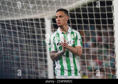Antony dos Santos (Real Betis) während des UEFA Conference League-Spiels zwischen Real Betis und KAA Gent am 20. Februar 2025 in Sevil Stockfoto