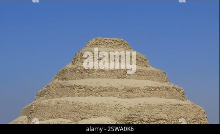 Pyramide von Djoser. Sakkara-Nekropole. Memphis, Ägypten. Stockfoto