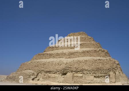 Pyramide von Djoser. Sakkara-Nekropole. Memphis, Ägypten. Stockfoto