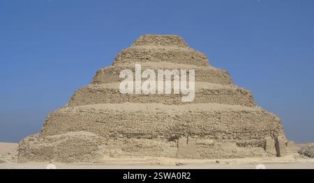 Pyramide von Djoser. Sakkara-Nekropole. Memphis, Ägypten. Stockfoto