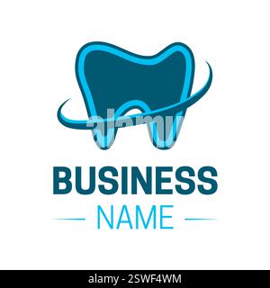Einfaches Blaues Dental-Markenlogo Stock Vektor
