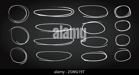 Kreide- oder Filzstifte kritzeln die Kollektion Doodle Line. Stock Vektor