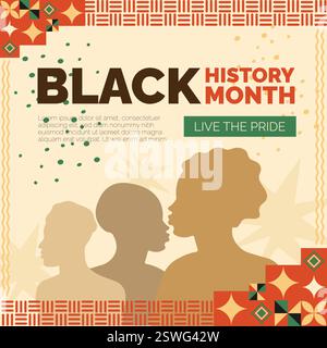 Living the Stolz for Black History Month, Vektor-Illustration Stock Vektor