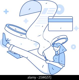 Online-Shopping Zahlung Sicherheit Zeichen flach Vektor Konzept Operation Hand gezeichnete Illustration Stock Vektor