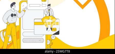 Online-Shopping Zahlung Sicherheit Zeichen flach Vektor Konzept Operation Hand gezeichnete Illustration Stock Vektor