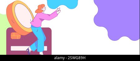 Online-Shopping Zahlung Sicherheit Zeichen flach Vektor Konzept Operation Hand gezeichnete Illustration Stock Vektor