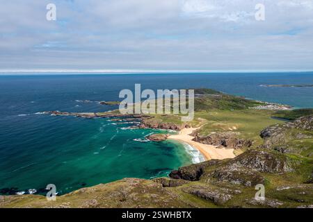 Boyeeghter Bay, auch bekannt als Murder Hole Beach, County Donegal, Irland Stockfoto