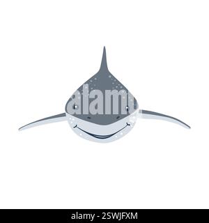 Haifische isoliert auf weißem Hintergrund. Vektorabbildung Stock Vektor