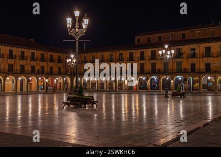 Plaza Mayor, Platz, Leon, Provinz von Kastilien und Leon, Spanien / Castilla y Leon Stockfoto