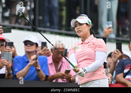 Pattaya, Thailand. Februar 2024. Moriya Jutanugarn wurde während der zweiten Runde des LPGA Honda Thailand Golfturniers in Aktion gesehen. (Foto: Kittinun Rodsupan/SOPA Images/SIPA USA) Credit: SIPA USA/Alamy Live News Stockfoto