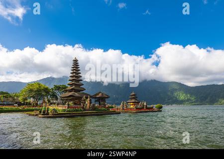 Pura Ulun Danu Bratan, ein hinduistischer Shaivite-Tempel in Bali, Indonesien. Stockfoto