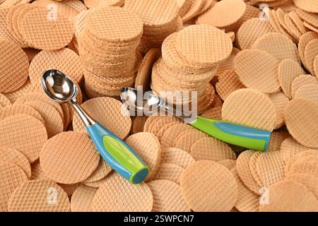 Waffeln für Eis Stockfoto