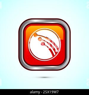 Abbildung des Symbols für Glasfaserkabel. Elektrisches Kabelschild, digitales Internet, Knopfdesign Stock Vektor