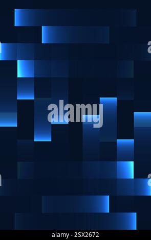 Geometrische abstrakte, bunte Linien Kurven, die in Wellen gedreht werden. Dunkler abstrakter Hintergrund mit leuchtender Welle. Layout-Design mit dynamischen Formen für Veranstaltungen. Stockfoto