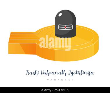 Shree Kashi Vishvanath Jyotirlinga - Varanasi - Stock Illustration als EPS 10 Datei Stock Vektor