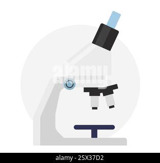 Mikroskop – Ein wissenschaftliches Forschungswerkzeug – Stock Illustration als EPS 10-Datei Stock Vektor