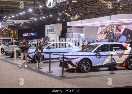 Toronto, ON, Kanada - 14. Februar 2025: Hyundai Cars wurden auf der Canadian International AutoShow 2025 vorgestellt. Stockfoto