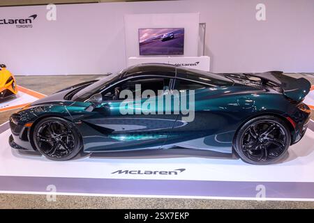 Toronto, ON, Kanada - 14. Februar 2025: McLaren 750S wurde auf der Canadian International AutoShow 2025 vorgestellt. Stockfoto