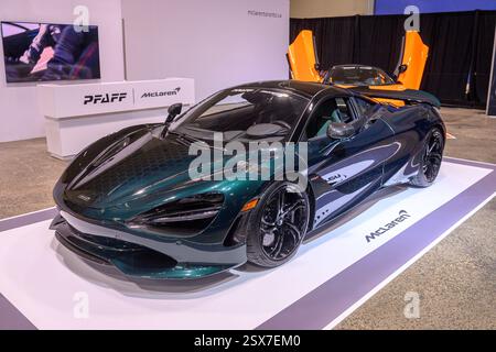 Toronto, ON, Kanada - 14. Februar 2025: McLaren 750S wurde auf der Canadian International AutoShow 2025 vorgestellt. Stockfoto